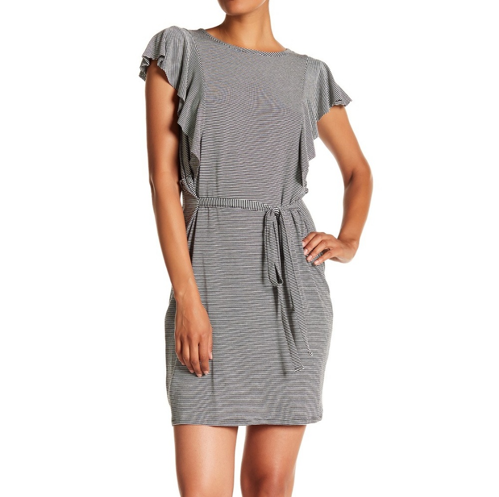 Summer flutter sleeve knit striped dress Size 1X